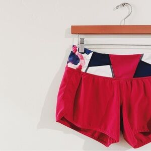 lululemon | run times short in bumble berry / quilt 529 (2014) ↷